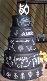 Aluguel Bolo Fake Chalkboard